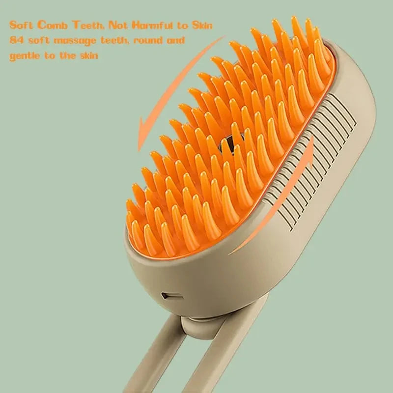 đŸ Brosse Vapeur 3 en 1 pour Chiens et Chats â Toilettage, Massage & DĂ©mĂȘlage